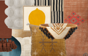Global Eclectic Living Room Paste Package Moodboard