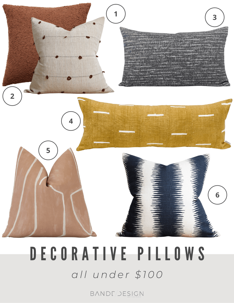 12 Decorative Pillows Under $100 - bandddesign.com